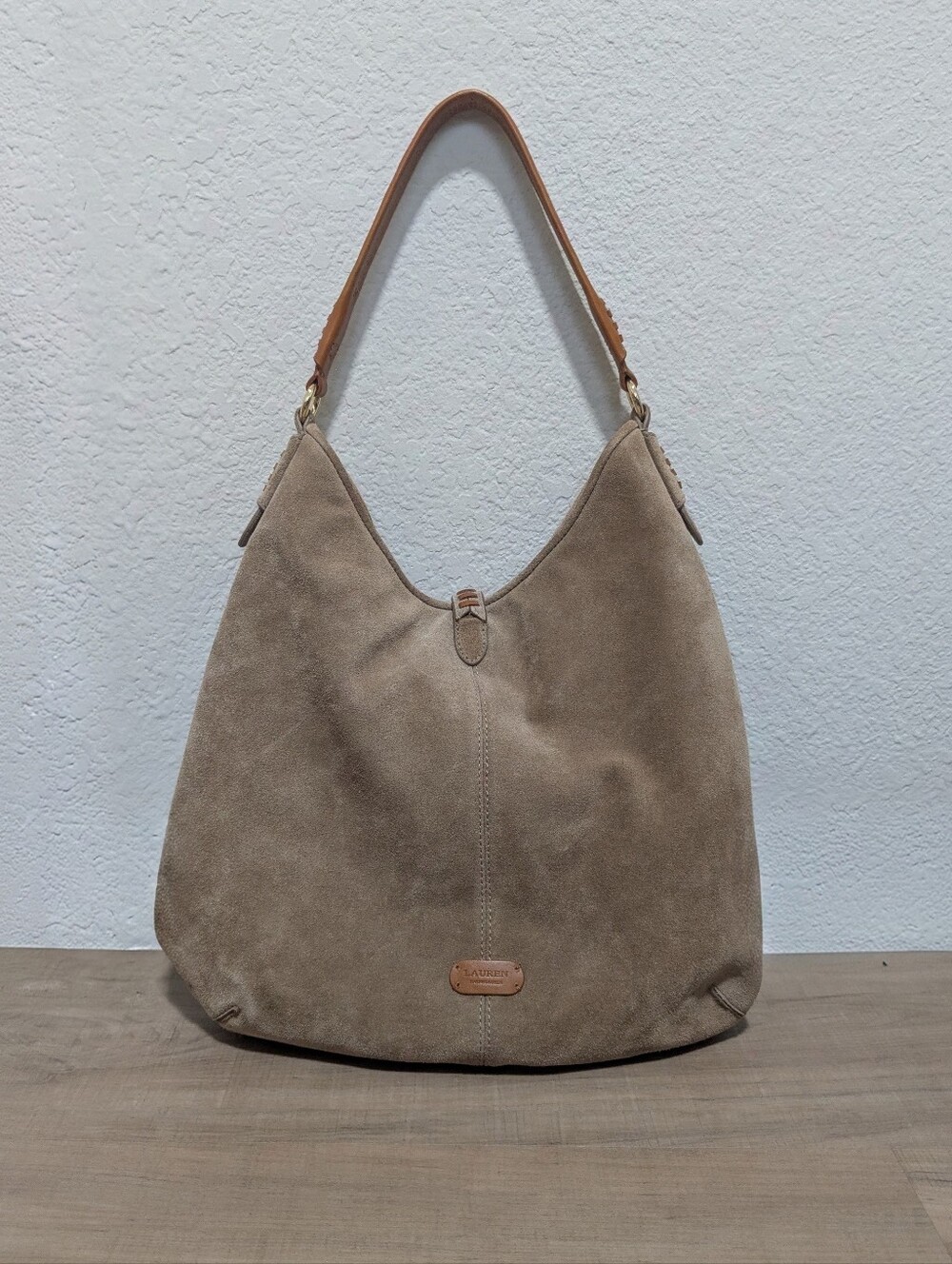 Ralph Lauren Indian Cover Suede Hobo Shoulder Bag - Picture 2 of 6